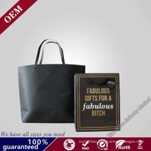 2020 Fsc Machine Made Brown Black Paper Shopping Gift Bags